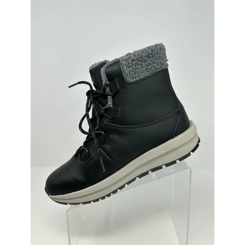 Columbia Moritza Snow Boots Black Gray Waterproof Insulated Lace Up Size 8